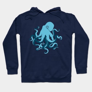 Blue octopus. Hoodie